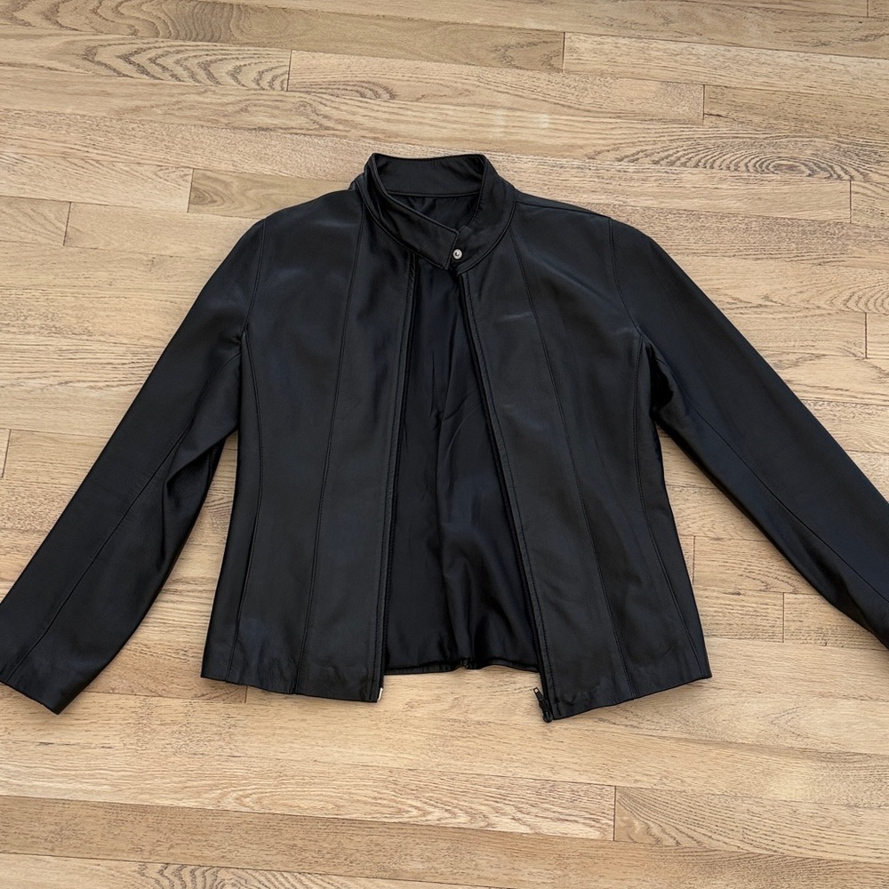 Vera Pelle Women's Black Leather Jacket - Picture 9 of 11